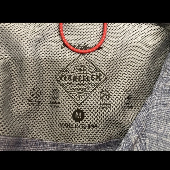 Flag & Anthem Mens Plaid Shirt Button Up Medium Blue Navy Stretch Lightweight - Picture 4 of 13